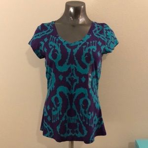 Teal & purple Top